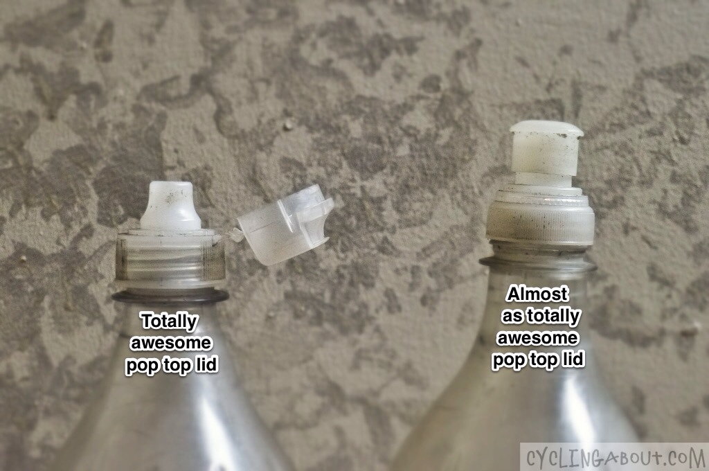 Use Pop Top Lids on your Oversized Water Bottles - CYCLINGABOUT