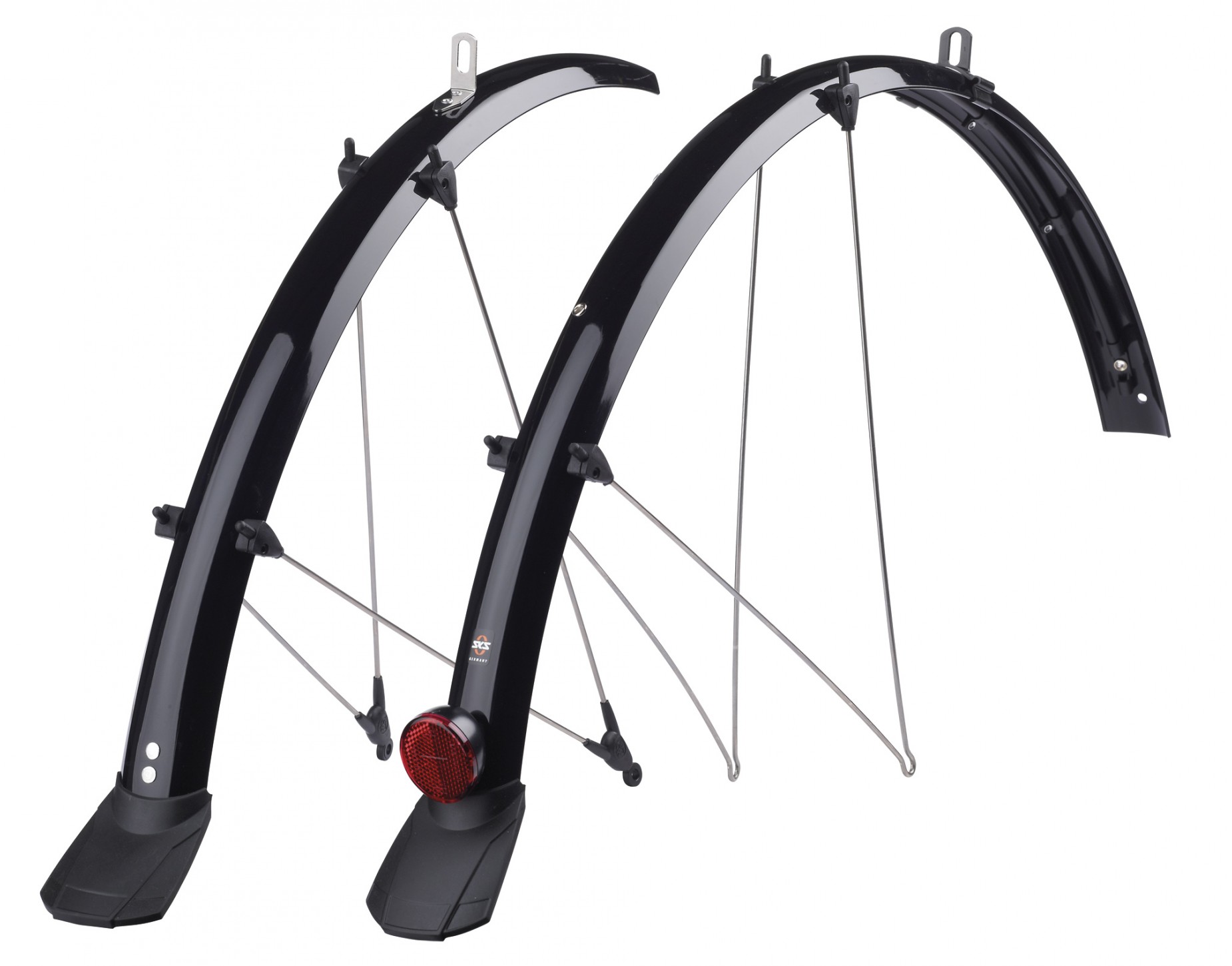Mudguard set Condorino city 28 stainless steel 36mm with clamps RMS bike 