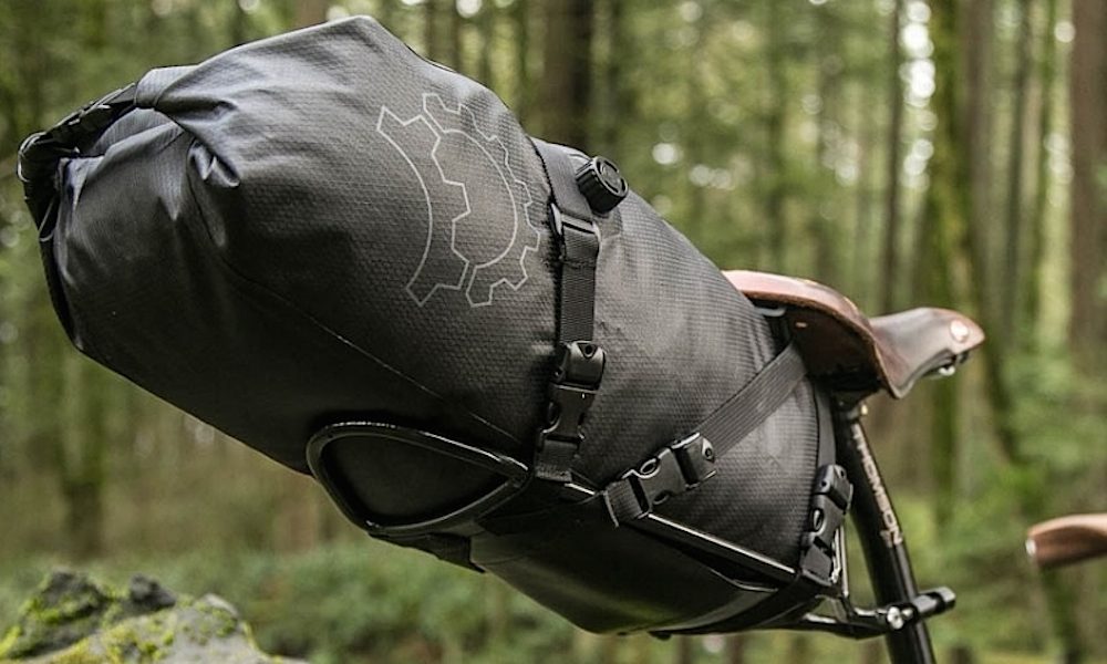 The Bindle Rack helps to reduce side-to-side sway typical of many bikepacking saddle bags.